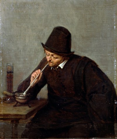 A Man Smoking by Adriaen Jansz. van Ostade